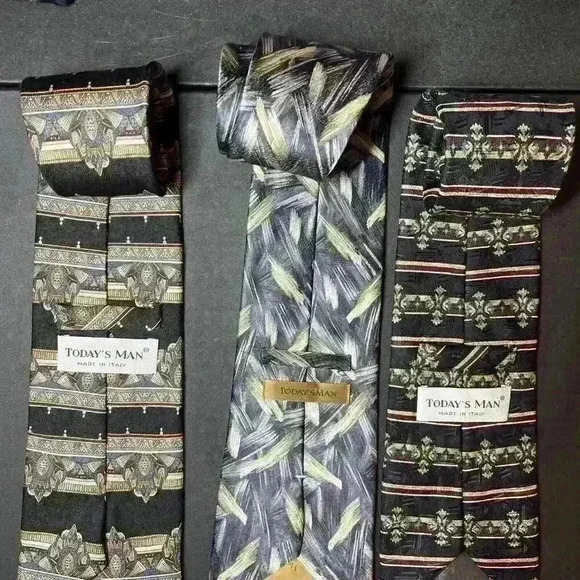 Set Of 3 Todays Man Ties 2 Made In Italy - Picture 12 of 12